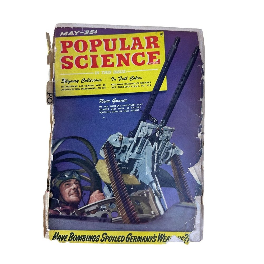 Popular Science May 1944 Issue World War II Issue Vintage